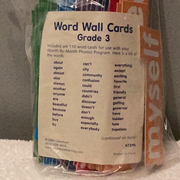 Word Wall Cards - Multicolor - Picture 2 of 8